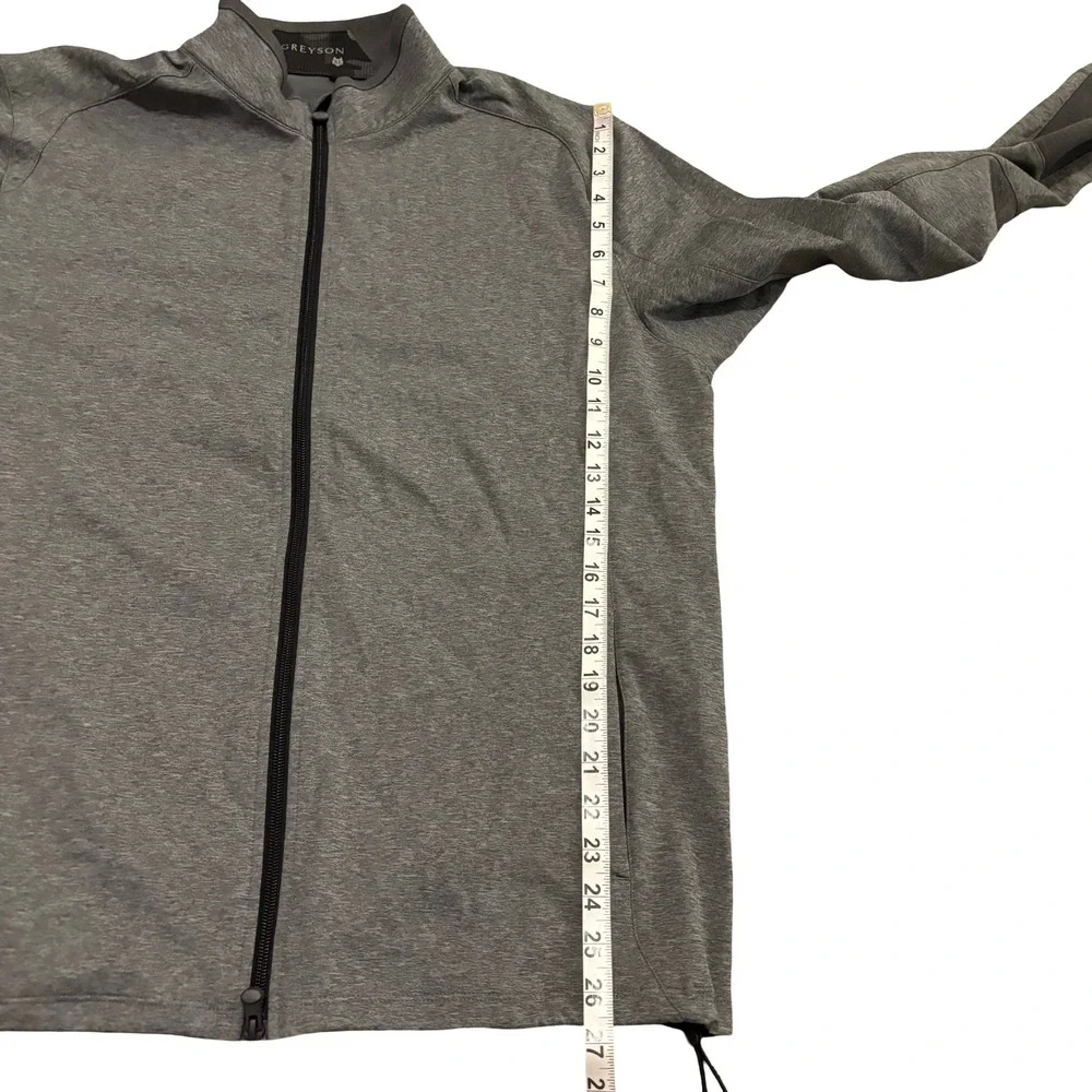 Greyson‎ Mens Full Zip Golf Jacket XL Heather Grey Old Overton Logo Performance
